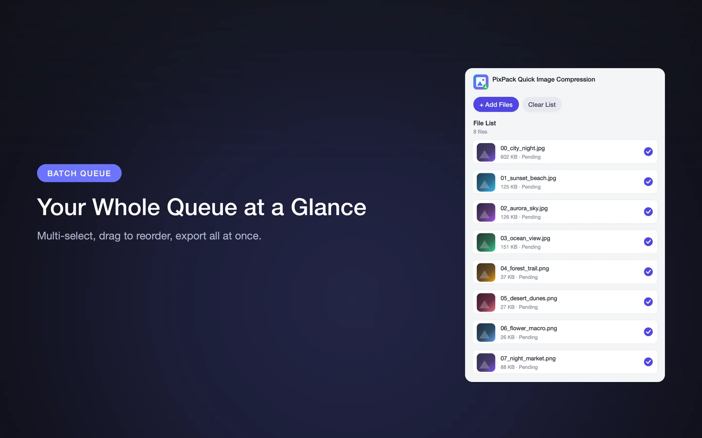 PixPack heic output on macOS